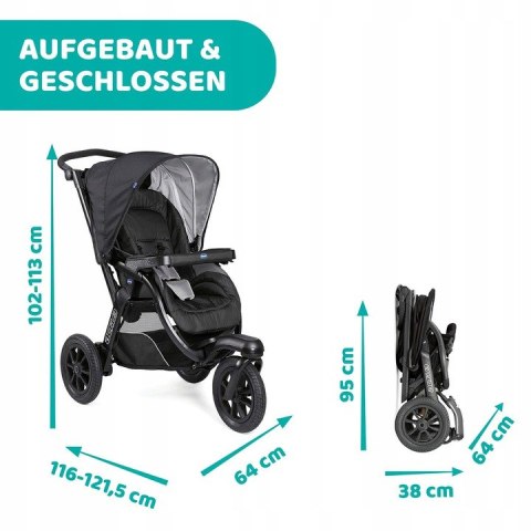 Chicco Wózek Wielofunkcyjny Trio Activ3 jet black Chicco Wózek Wielofunkcyjny Trio Activ3 jet black