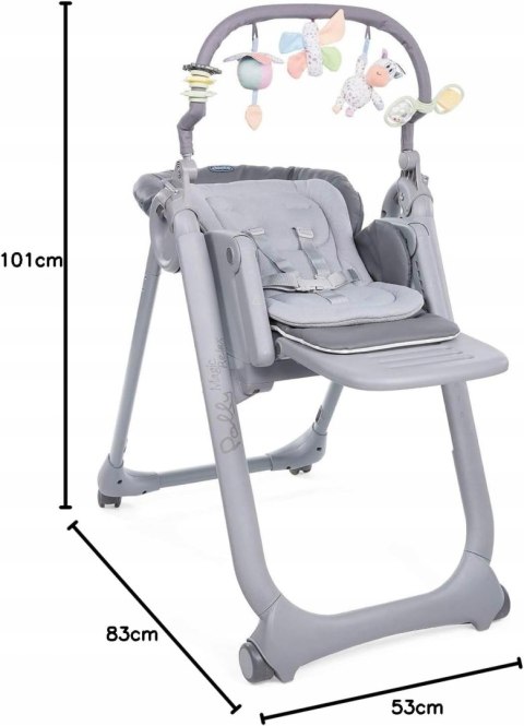 Chicco Polly Magic Relax KRZESEŁKO 3W1 graphite Chicco Polly Magic Relax KRZESEŁKO 3W1 graphite
