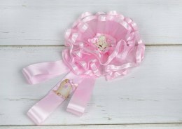 Kokarda Rozeta Mareli Narodzinowa Różowa 25 cm