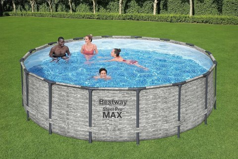 Zestaw basenowy Bestway Steel Pro Max 4,88 m x 1,22 m Zestaw basenowy Bestway Steel Pro Max 4,88 m x 1,22 m