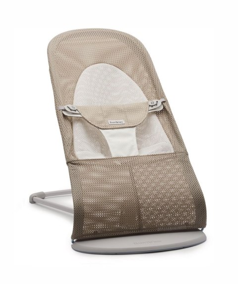 BABYBJORN - leżaczek SOFT MESH - Szary Beż/Biały