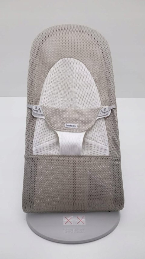 BABYBJORN - leżaczek SOFT MESH - Szary Beż/Biały