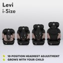Fotelik 76-100cm 9-36kg SZEROKIE SIEDZISKO I-SIZE Lionelo Levi Beige