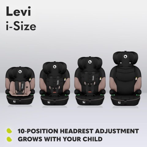 Fotelik 76-100cm 9-36kg SZEROKIE SIEDZISKO I-SIZE Lionelo Levi Beige Fotelik 76-100cm 9-36kg SZEROKIE SIEDZISKO I-SIZE Lionelo Levi Beige