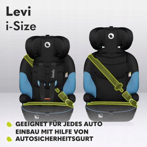 Fotelik 76-100cm 9-36kg SZEROKIE SIEDZISKO I-SIZE Lionelo Levi Blue Fotelik 76-100cm 9-36kg SZEROKIE SIEDZISKO I-SIZE Lionelo Levi Blue