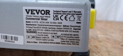 Krajalnica Vevor 1A-CS110 biały 340 W Krajalnica Vevor 1A-CS110 biały 340 W