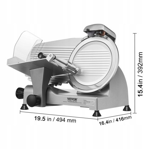 Krajalnica Vevor 1A-CS110 biały 340 W Krajalnica Vevor 1A-CS110 biały 340 W