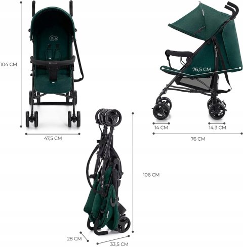 Wózek spacerowy Kinderkraft Tik zielony