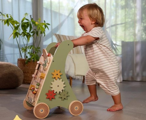 Drewniany Edukacyjny Chodzik-Pchacz 2w1 Boho Chic