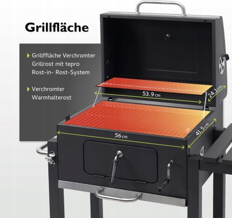 Grill węglowy Tepro Toronto Click Charcoal BBQ Antracyt/Stal nierdzewna Grill węglowy Tepro Toronto Click Charcoal BBQ Antracyt/Stal nierdzewna