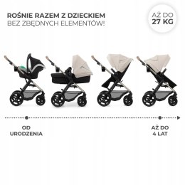 Kinderkraft Wózek wielofunkcyjny 3w1 MOOV 2 z fotelikiem MINK PRO szary