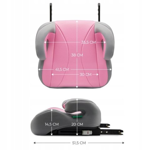 Kinderkraft i-Boost fotelik, podkładka samochodowa ISOFIX 15-36 kg Różowy Kinderkraft i-Boost fotelik, podkładka samochodowa ISOFIX 15-36 kg Różowy