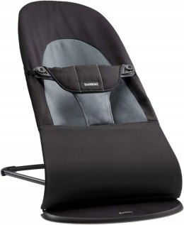 Leżaczek BabyBjorn Balance Soft czarny/ciemnoszary, bawełna