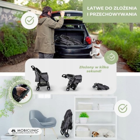 Mobiclinic pets, Składany wózek dla psa, Do 15 kg Mobiclinic pets, Składany wózek dla psa, Do 15 kg