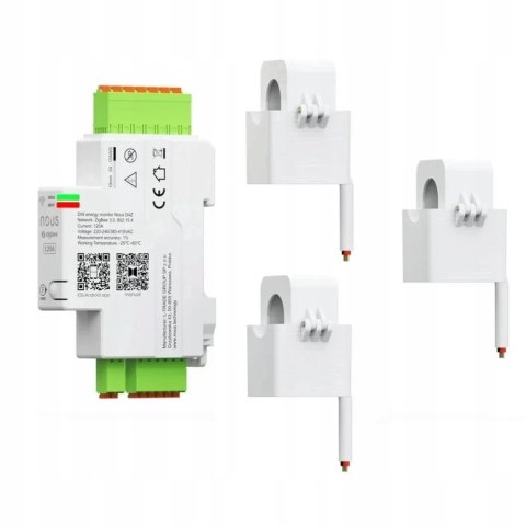 NOUS Przekaźnik ZigBee Smart 120A, monitor energii, Alexa & Google Home NOUS Przekaźnik ZigBee Smart 120A, monitor energii, Alexa & Google Home