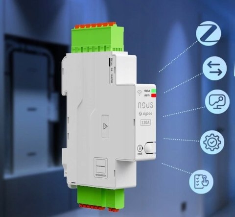 NOUS Przekaźnik ZigBee Smart 120A, monitor energii, Alexa & Google Home NOUS Przekaźnik ZigBee Smart 120A, monitor energii, Alexa & Google Home