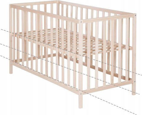 Roba Drewniane łóżeczko dziecięce Cosi 60x120 cm Roba Drewniane łóżeczko dziecięce Cosi 60x120 cm