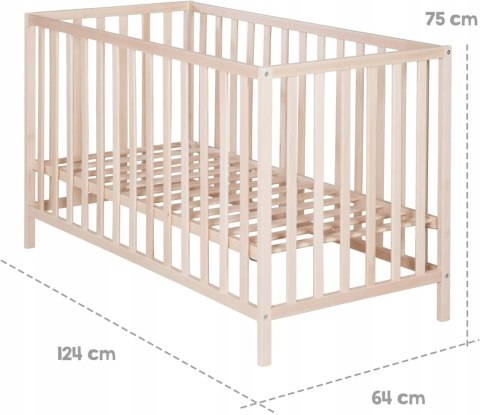 Roba Drewniane łóżeczko dziecięce Cosi 60x120 cm Roba Drewniane łóżeczko dziecięce Cosi 60x120 cm