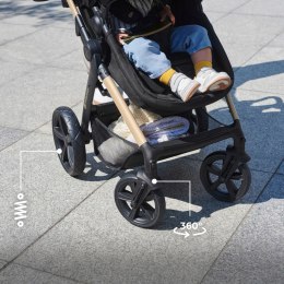 Wózek dziecięcy wielofunkcyjny 4w1 MOOV 2 z fotelikiem MINK PRO baza beżowy