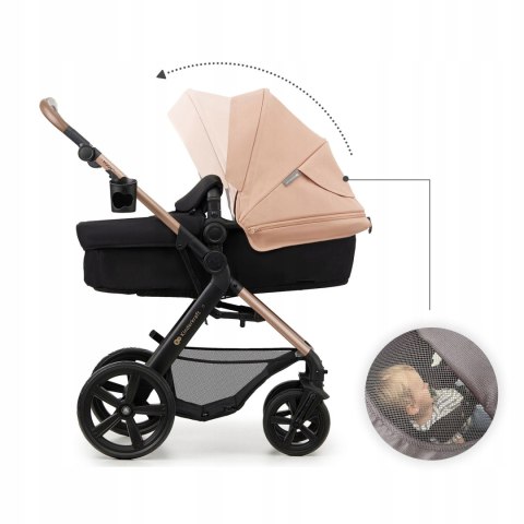 Wózek dziecięcy wielofunkcyjny 4w1 MOOV 2 z fotelikiem MINK PRO baza beżowy