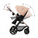Wózek dziecięcy wielofunkcyjny 4w1 MOOV 2 z fotelikiem MINK PRO baza beżowy