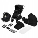 Wózek spacerowy gondola fotelik LIONELO LO-MIKA PLUS 3IN1 BLACK ONYX