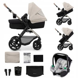 Kinderkraft Wózek wielofunkcyjny 3w1 MOOV 2 z fotelikiem MINK PRO szary