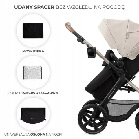 Kinderkraft Wózek wielofunkcyjny 3w1 MOOV 2 z fotelikiem MINK PRO szary Kinderkraft Wózek wielofunkcyjny 3w1 MOOV 2 z fotelikiem MINK PRO szary