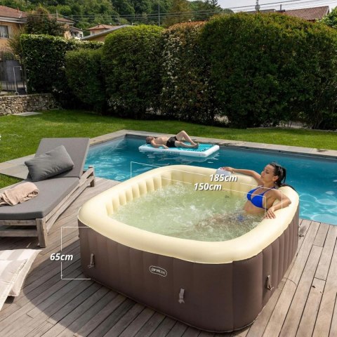 EASE.ZONE 7150015 Basen Jacuzzi Spa Pool3 z hydromasażem Kwadrat 185X185X65 EASE.ZONE 7150015 Basen Jacuzzi Spa Pool3 z hydromasażem Kwadrat 185X185X65