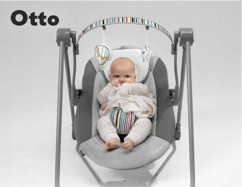 OTTO Lionelo huśtawka bujaczek leżaczek Cozy Grey OTTO Lionelo huśtawka bujaczek leżaczek Cozy Grey