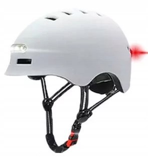 Beeper Kask rowerowy hulajnogowy zintegrowane światła przednie i tylne M Beeper Kask rowerowy hulajnogowy zintegrowane światła przednie i tylne M