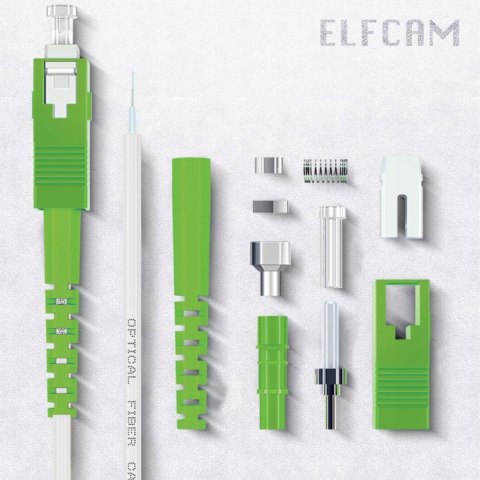 Elfcam kabel światłowodowy do złącza SC/APC 1,5m Elfcam kabel światłowodowy do złącza SC/APC 1,5m