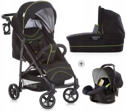 HAUCK RAPID 4S PLUS TRIO SET WÓZEK 3W1 CAVIAR NEON plus baza