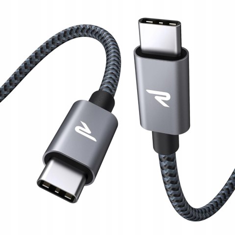 Kabel szybko ładujący Rampow USB typ C - USB typ C 1m Kabel szybko ładujący Rampow USB typ C - USB typ C 1m