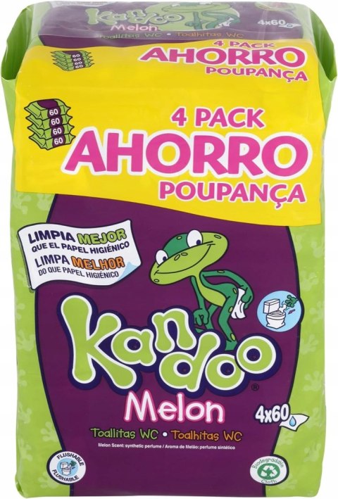 Kandoo Melon 4X60 Chusteczki do higieny intymnej Kandoo Melon 4X60 Chusteczki do higieny intymnej