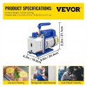 Pompa próżniowa Vevor VacuumPumpK 1.8CFM 1/4HP - BEZ AKCESORIÓW