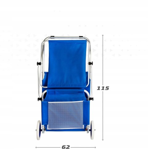 Aktive Beach 62610, leżak plażowy z kółkami Aktive Beach 62610, leżak plażowy z kółkami