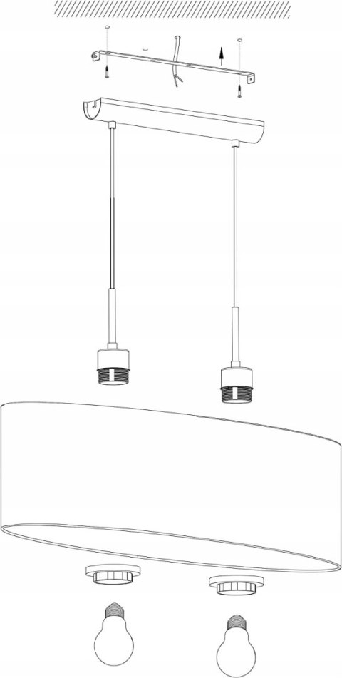 EGLO Lampa wisząca Pasteri na 2 żarówki EGLO Lampa wisząca Pasteri na 2 żarówki