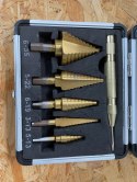 Flintronic Titanium 5-częściowy zestaw wierteł stopniowych, HSS, spirala