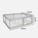 Gupamiga Kojec dla niemowląt z matą do zabawy 150x180x65