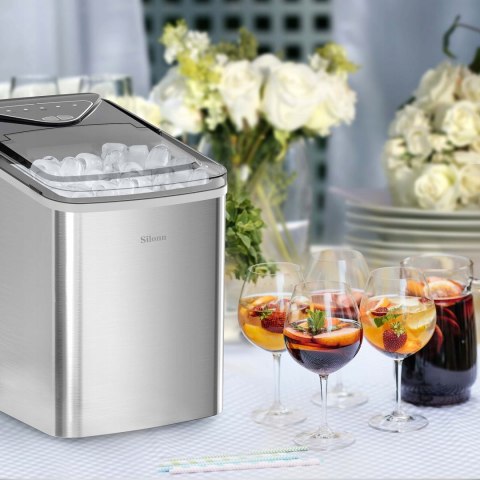 Kostkarka do lodu Silonn SLIM01U srebrny/szary 160 W Kostkarka do lodu Silonn SLIM01U srebrny/szary 160 W