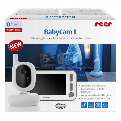 Reer 80430 BabyCam Elektroniczna niania zasięg 300m wyświetlacz TFT 4,3" Reer 80430 BabyCam Elektroniczna niania zasięg 300m wyświetlacz TFT 4,3"