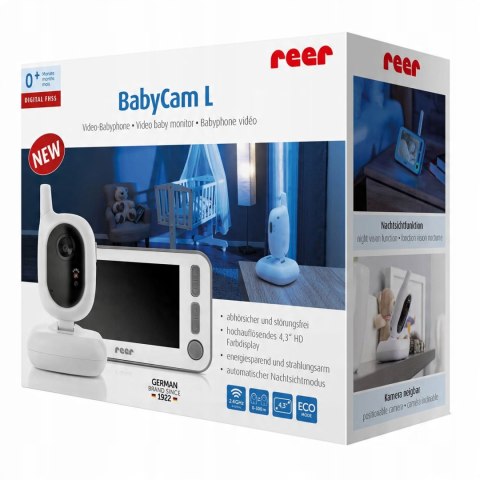 Reer 80430 BabyCam Elektroniczna niania zasięg 300m wyświetlacz TFT 4,3" Reer 80430 BabyCam Elektroniczna niania zasięg 300m wyświetlacz TFT 4,3"