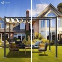 VOUNOT 3x3m Metalowa pergola z rozsuwanym dachem, altana z daszkiem