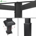 VOUNOT 3x3m Metalowa pergola z rozsuwanym dachem, altana z daszkiem