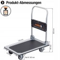Wózek platformowy składany z hamulcem maks. 150 kg