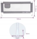 BARIERKA ZABEZPIECZAJĄCA Zehnhase 180 x 76 cm odcienie szarości 1szt