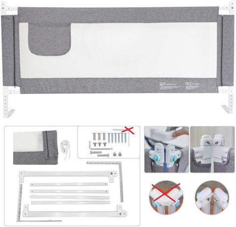BARIERKA ZABEZPIECZAJĄCA Zehnhase 180 x 76 cm odcienie szarości 1szt BARIERKA ZABEZPIECZAJĄCA Zehnhase 180 x 76 cm odcienie szarości 1szt