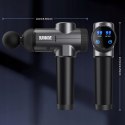 BURNNOVE Elektryczny Pistolet do Masażu Głębokiej Tkanki LED