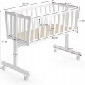 Łóżeczko bujane z baldachimem Star Ibaby Dreams Canopy Stars Grey